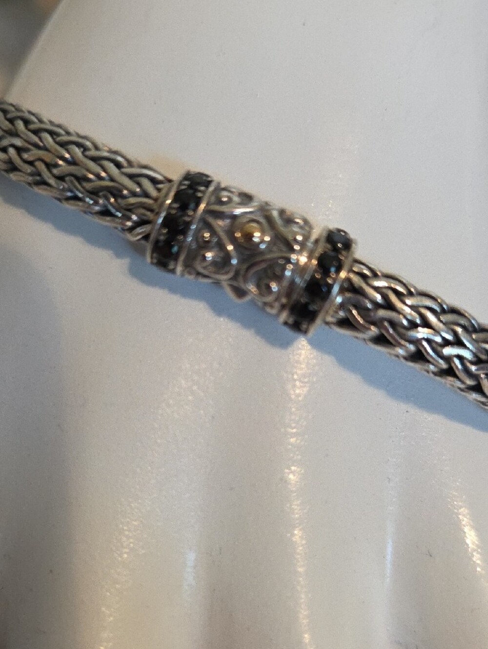 Robert Manse Bali Designs Sterling & 18K Gold Accent Chain Bracelet NIB - Picture 6 of 11
